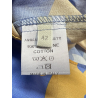 030 women's dress voile cotton light blue mustard/white flower pattern NICE FA1 MADE IN ITALY