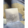 030 women's dress voile cotton light blue mustard/white flower pattern NICE FA1 MADE IN ITALY