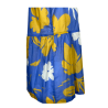 030 top donna voile cotone azzurro a fiori senape/bianco MADE IN ITALY