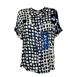 030 women's shirt geometric...