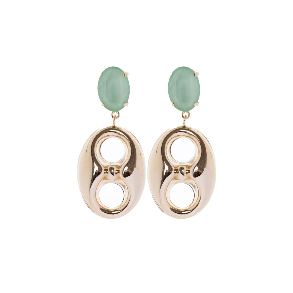SODINI Earrings with crystal pendant and sailor mesh Partenope 551783
