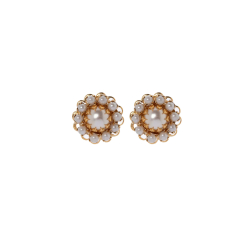 SODINI Orecchini fiore di mini perle Ondina - bianco 331263A