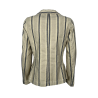 4.10 by BottegaChilometriZero giacca donna slim beige righe nero DD25265 MADE IN ITALY