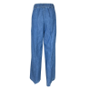 4.10 by BottegaChilometriZero pantalone donna palazzo chambray leggero denim chiaro DD24663 MADE IN ITALY