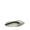 UPPER CLASS ballerina pelle bianca con borchie argento a punta 4101 MADE IN ITALY