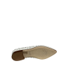 UPPER CLASS ballerina pelle bianca con borchie argento a punta 4101 MADE IN ITALY