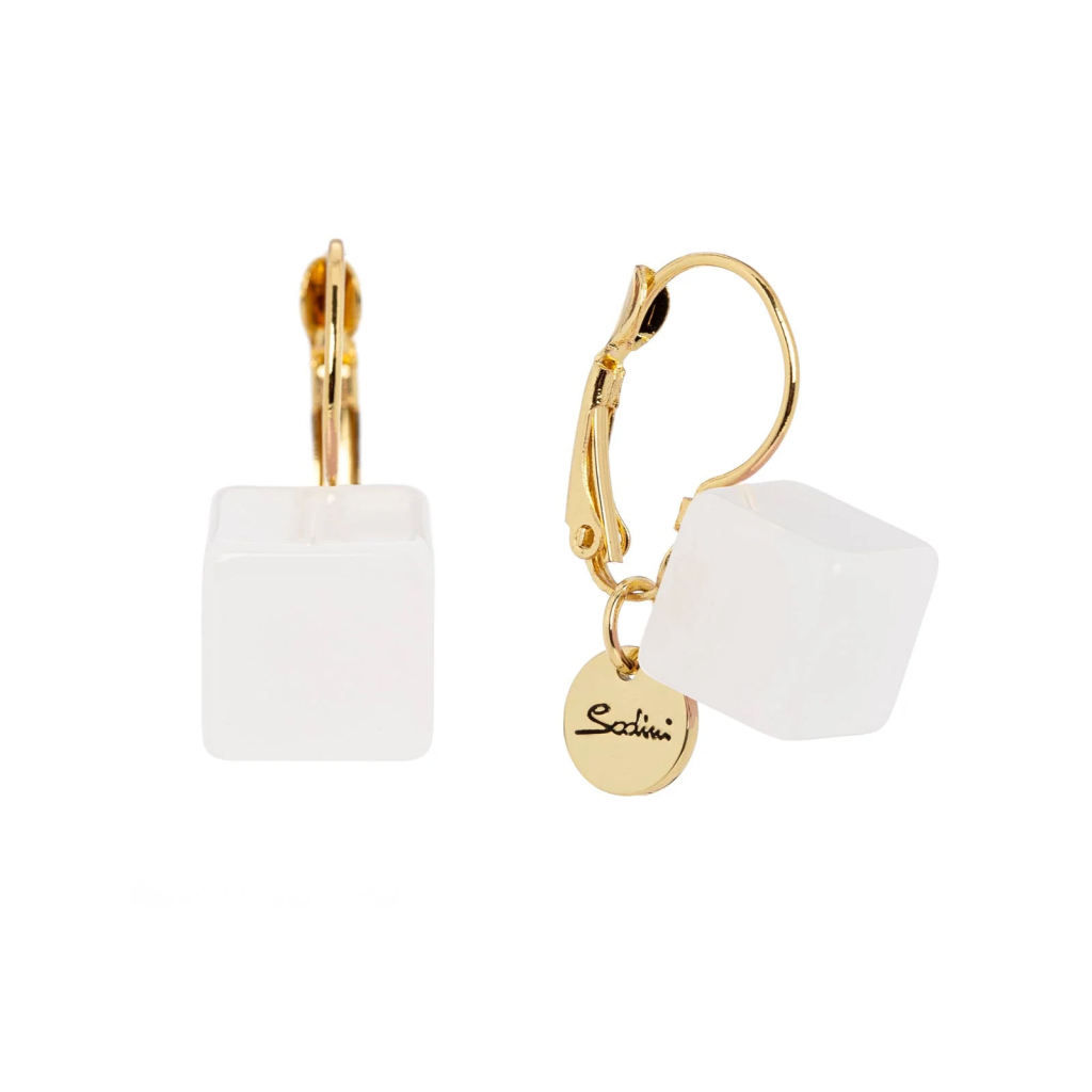SODINI Orecchini a monachella e cubo Kaaba - Bianco 832122A SODINI Orecchini a monachella e cubo Kaaba - Bianco 832122A