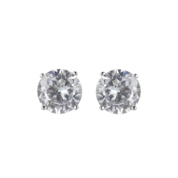 SODINI Orecchini con grande zircone Pearl - Bianco 290411