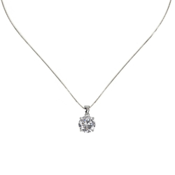 SODINI Collana con grande zircone Pearl - Bianco 290414