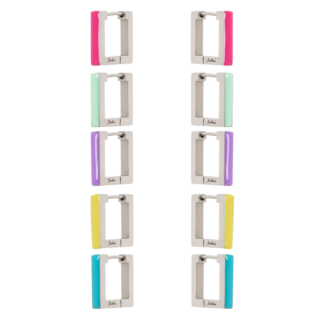 SODINI Piccoli orecchini a cerchio quadrato Candy 891168B