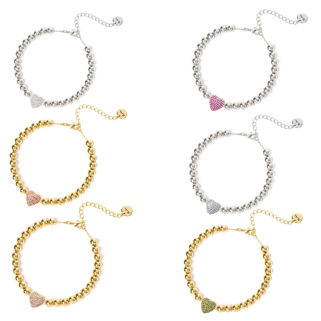 SODINI Bracciale boule e cuore Petit Pavè 842344 SODINI Bracciale boule e cuore Petit Pavè 842344