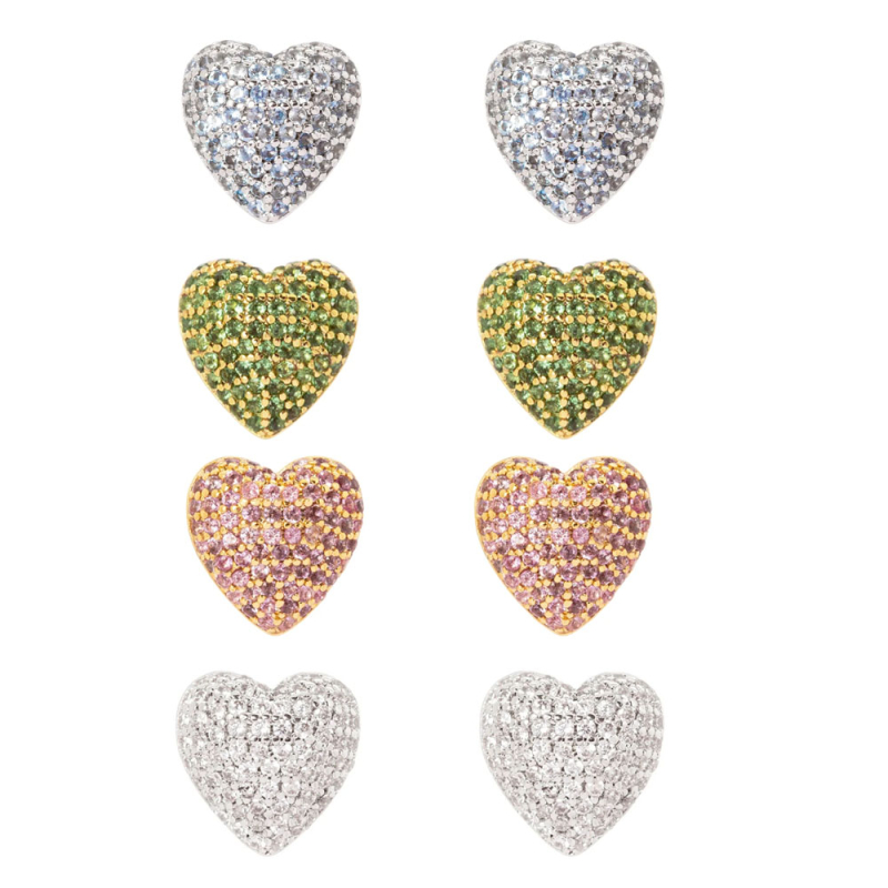 SODINI Orecchini a cuore Petit Pavè 842348