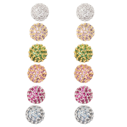 SODINI Orecchini a semi-sfera Petit Pavè 842349
