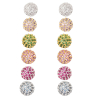 SODINI Orecchini a semi-sfera Petit Pavè 842349