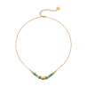 SODINI Girocollo catena, sfere ed elemento aureo Fortaleza - Verde 930565