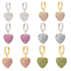 SODINI Orecchini mini cerchio e cuore Petit Pavè 842346