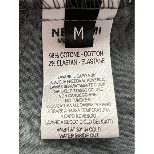 NEIRAMI pantalone donna ovetto tessuto crinkle grigio P838KL EASY MADE IN ITALY