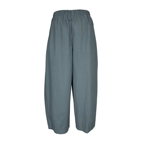 NEIRAMI pantalone donna ovetto tessuto crinkle grigio P838KL EASY MADE IN ITALY