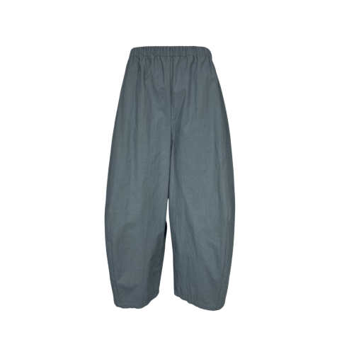 NEIRAMI pantalone donna ovetto tessuto crinkle grigio P838KL EASY MADE IN ITALY