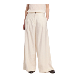 NEIRAMI pantalone donna burro palazzo P113SF MADE IN ITALY