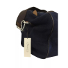 D'AMICO borsa weekend unisex blu 100% canvas tinta unita