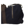 D'AMICO borsa weekend unisex blu 100% canvas tinta unita