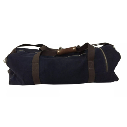 D'AMICO borsa weekend unisex blu 100% canvas tinta unita