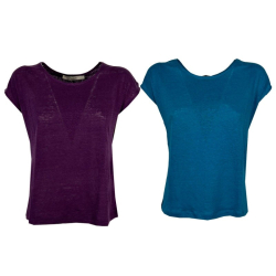 LA FEE MARABOUTEE t-shirt donna lino VIRANO 100% lino