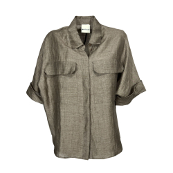 OPIFICIO NEIRAMI camicia donna colore marmotta OL26BP MADE IN ITALY