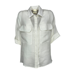 OPIFICIO NEIRAMI camicia donna leggera bianca OL26RE 100% ramie MADE IN ITALY