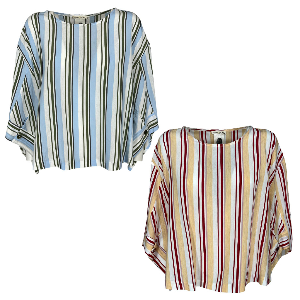 NUMERO PRIMO blusa donna righe multicolor SN5-561E MADE IN ITALY NUMERO PRIMO blusa donna righe multicolor SN5-561E MADE IN ITALY