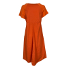 TREBARRABI women's orange cotton flared dress ANITA POP MADE IN ITALY