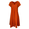 TREBARRABI women's orange cotton flared dress ANITA POP MADE IN ITALY
