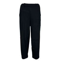 TADASHI pantalone donna felpa garzata nera P245081 MADE IN ITALY
