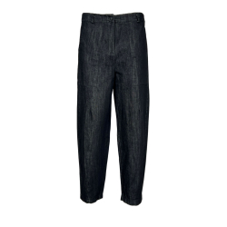 KARMA pantalone donna denim nero ovetto 50117 MADE IN ITALY