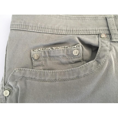 ELENA MIRO' pantalone donna grigio chiaro 98% cotone 2% elastan