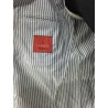 LUIGI BIANCHI unlined jacket men blue / white striped 100% cotton