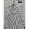 LUIGI BIANCHI giacca uomo sfoderata righe blu/ bianco 100% cotone