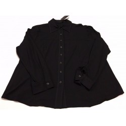  ELENA MIRO' shirt jersey black with automatic buttons  92% viscose 8% elastane