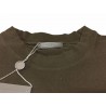 GIRELLI BRUNI t-shirt uomo con bordo manica lunga military brown MADE IN ITALY