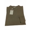 GIRELLI BRUNI t-shirt uomo con bordo manica lunga military brown MADE IN ITALY