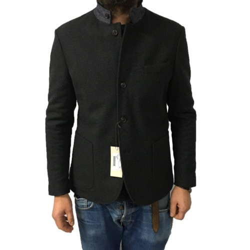 ROYAL ROW man jacket anthracite lining lightly padded aviation, 80% wool 10% cashmere 10% nylon MADE IN ITALY