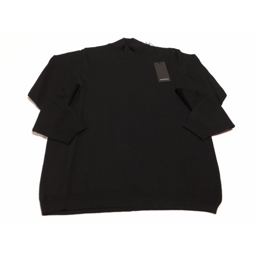 ALPHA STUDIO maglia uomo collo lupetto nero