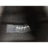 ALPHA STUDIO black knit high collar men wool slim fit 100%