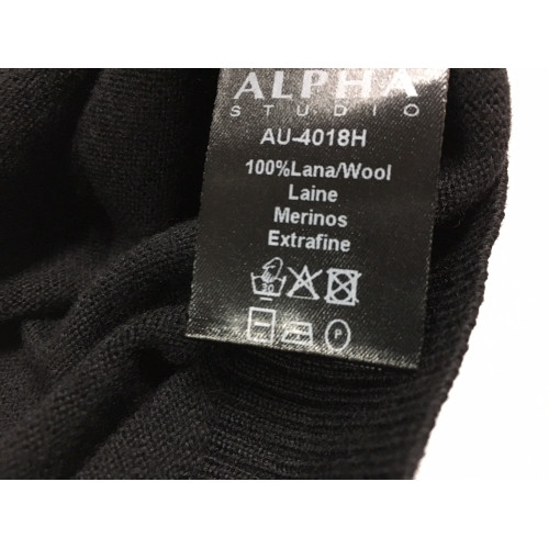 ALPHA STUDIO maglia uomo collo lupetto nero