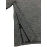 ELENA MIRO' knitted gray women's round neck with side zip 100% wool
