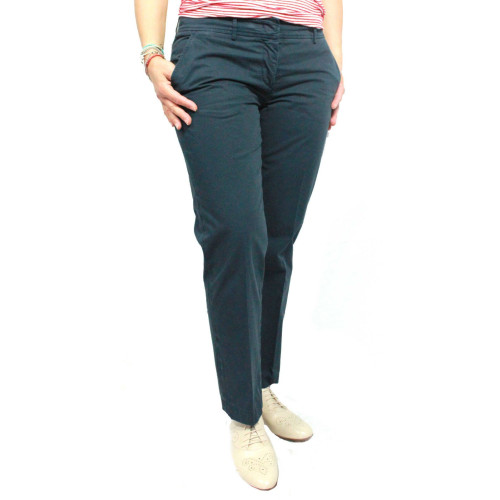 ASPESI blue trousers H101 mod women 100% cotton MADE IN ITALY