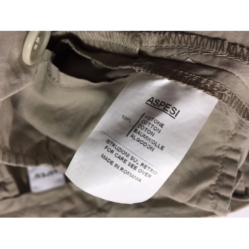 ASPESI women  beige trousers mod H111  100% cotton bottom 27 cm