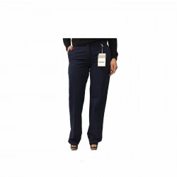 ASPESI women  blue  trousers mod H111  100% cotton bottom 27 cm