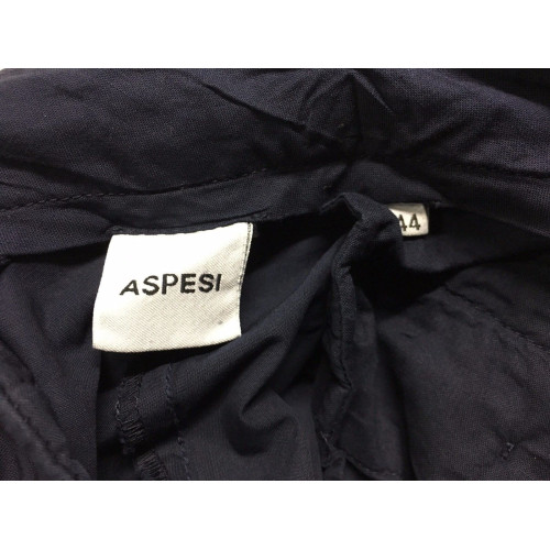 ASPESI women  blue  trousers mod H111  100% cotton bottom 27 cm